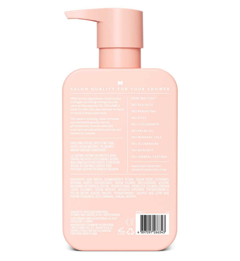 MONDAY Haircare volume shampoo 350ml - British product