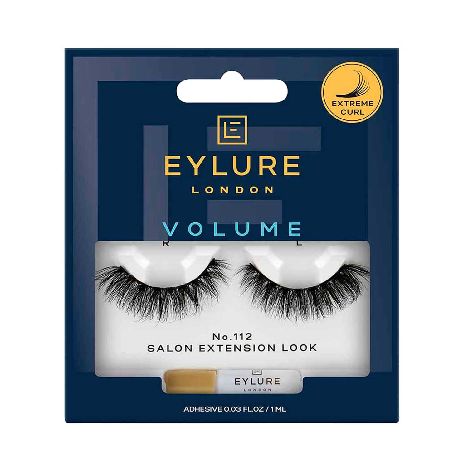 Eylure Volume No.112 Extreme Curl false eyelashes, UK version