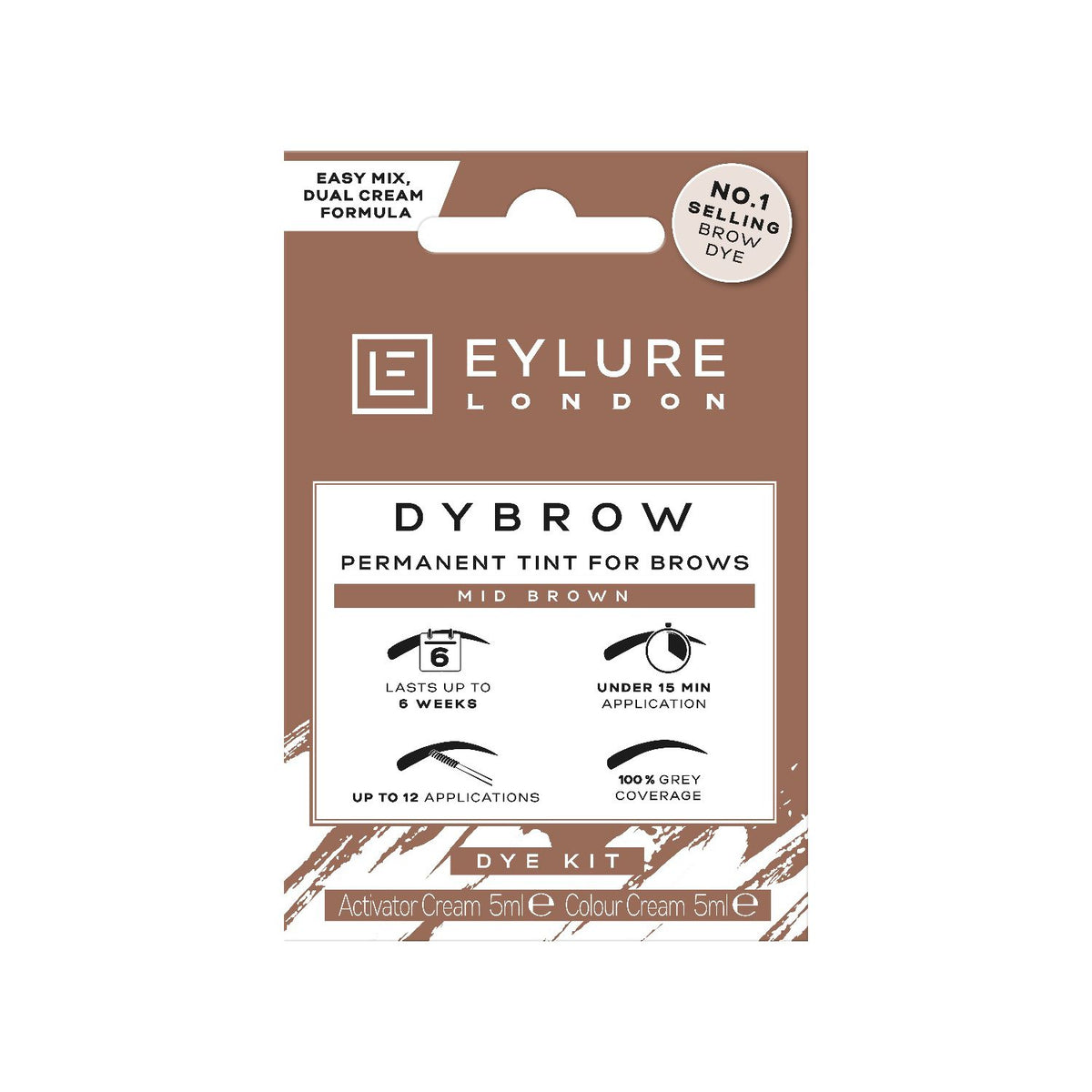 Eylure Dybrow mid brown brow tint, imported from the UK