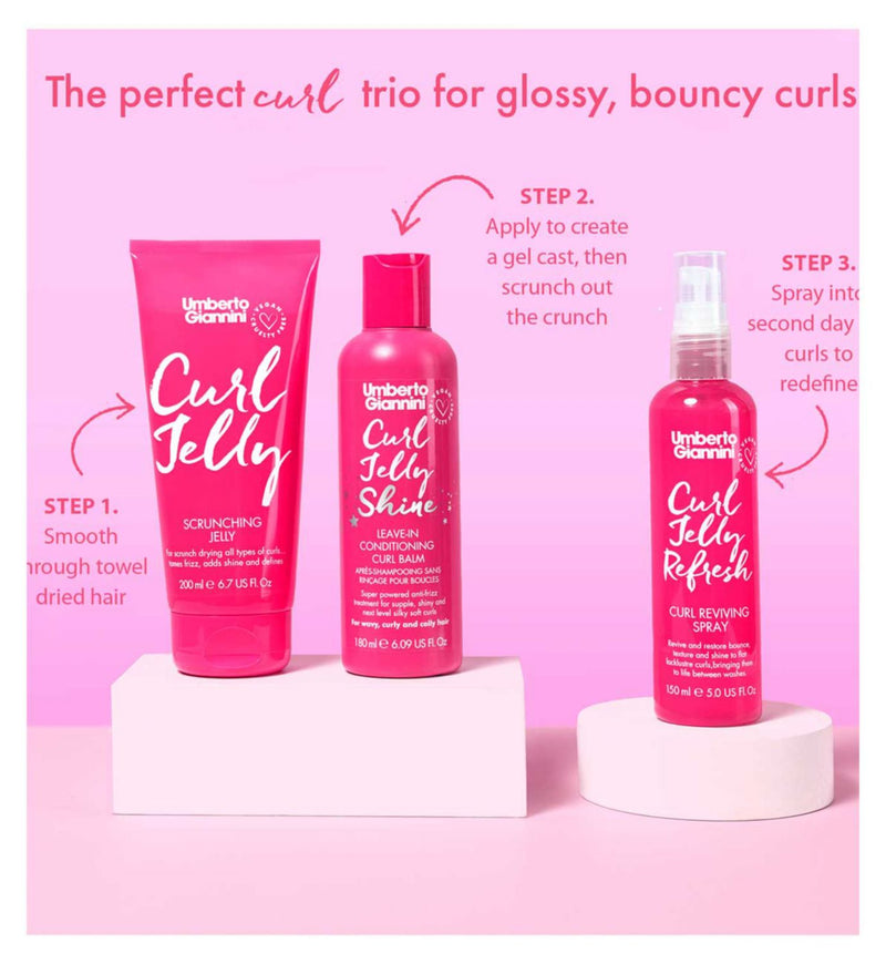 Umberto Giannini Curl Jelly Shine leave-in balm, imported from the UK