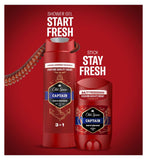 Old Spice Captain gift set with deodorant and shower gel, UK version