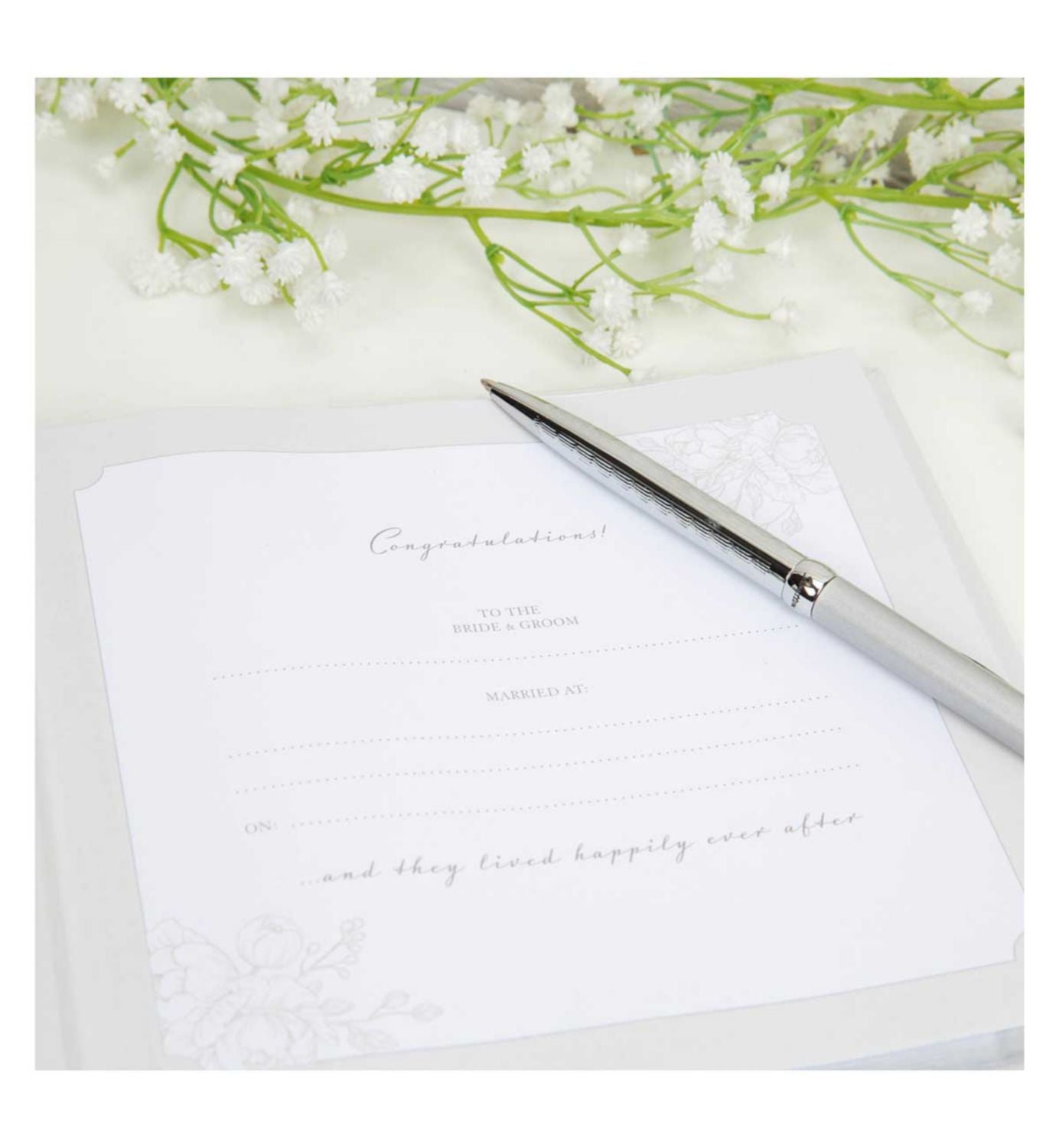 Amore by Juliana grey floral 5x7 50-page album, imported from the UK