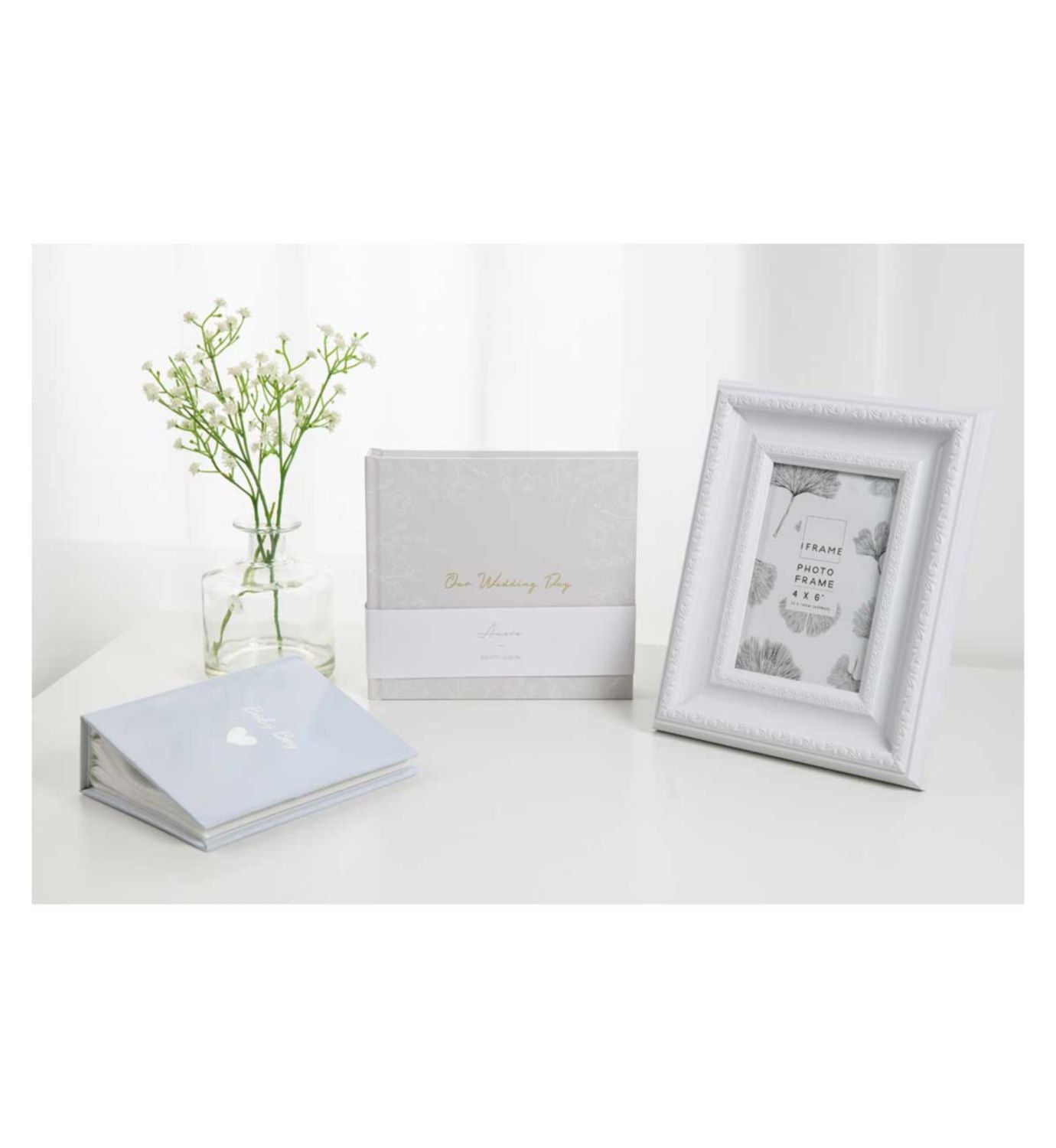 Amore by Juliana grey floral 5x7 50-page album, imported from the UK
