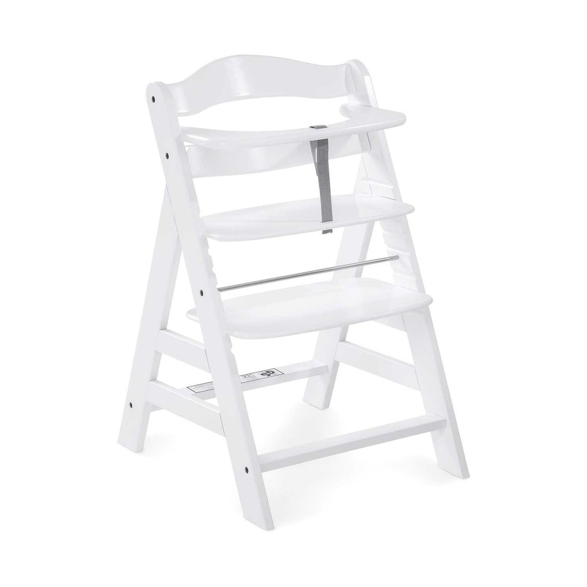 Hauck Alpha+ Wooden Highchair White, adjustable beech wood, UK version