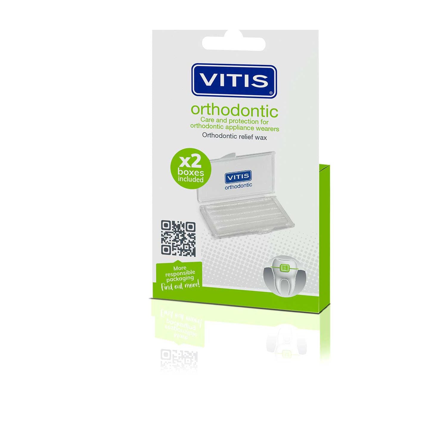 Vitis orthodontic wax twin pack, UK version