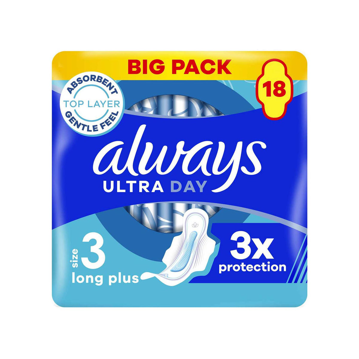 Always Ultra Long Plus sanitary towels 18 pads (British brand)