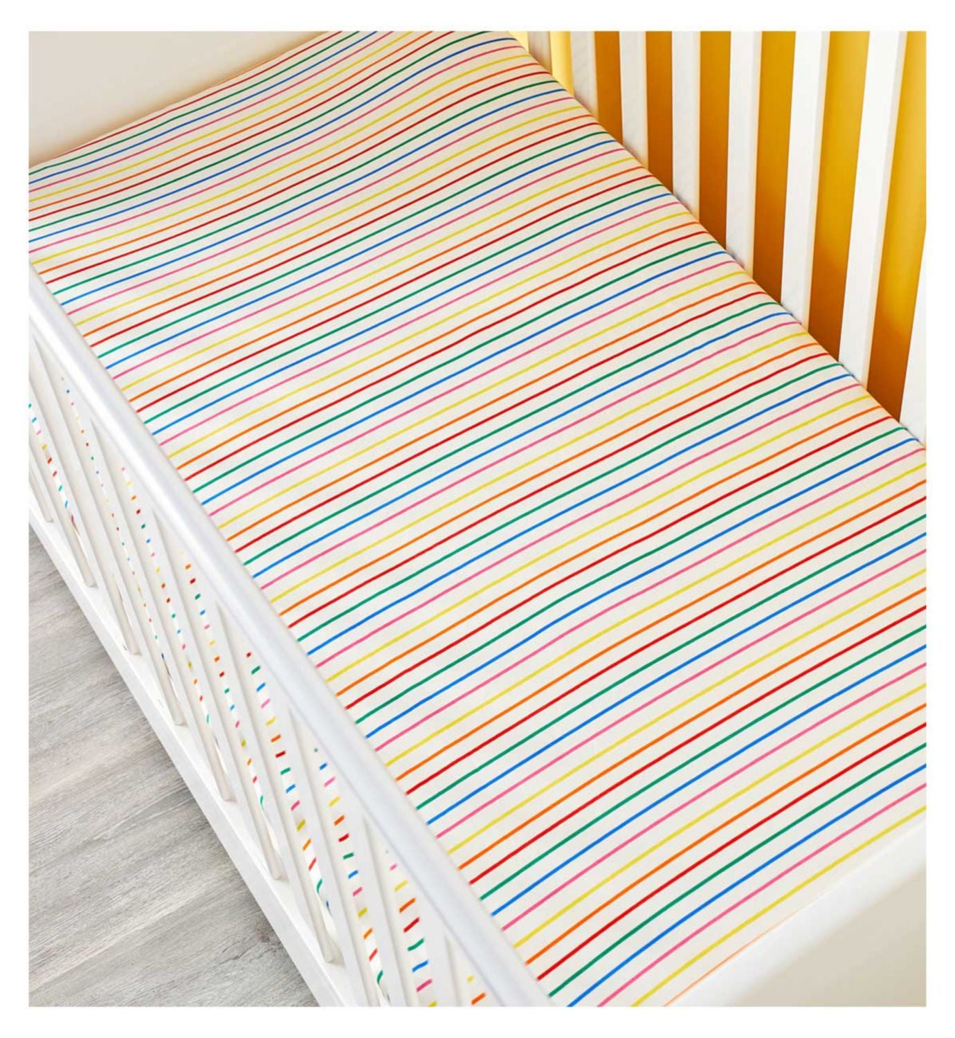 Ickle Bubba fitted cotbed sheets Rainbow Dreams 2 pack - British product