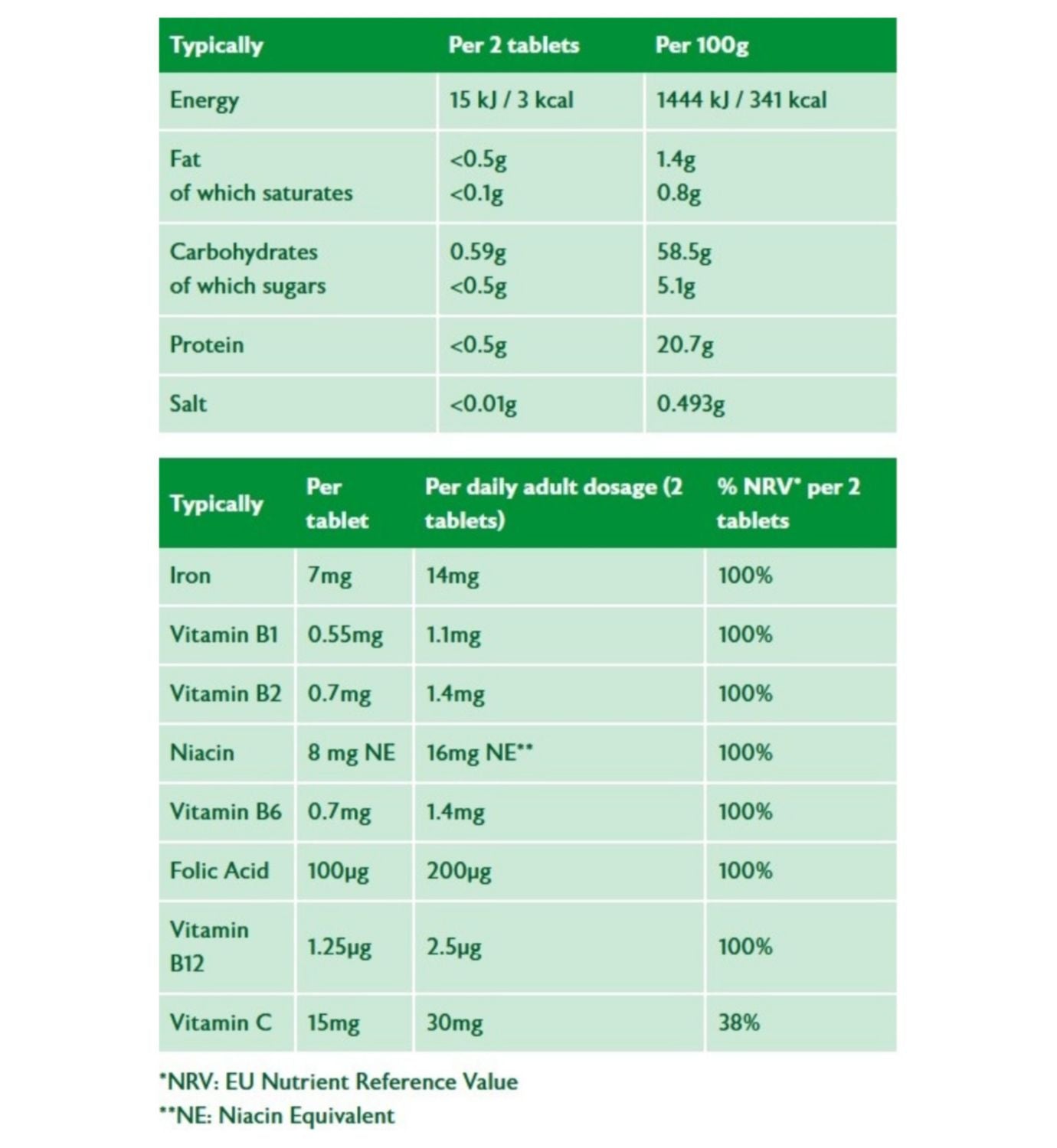 Floradix iron tablets 84s (British brand)