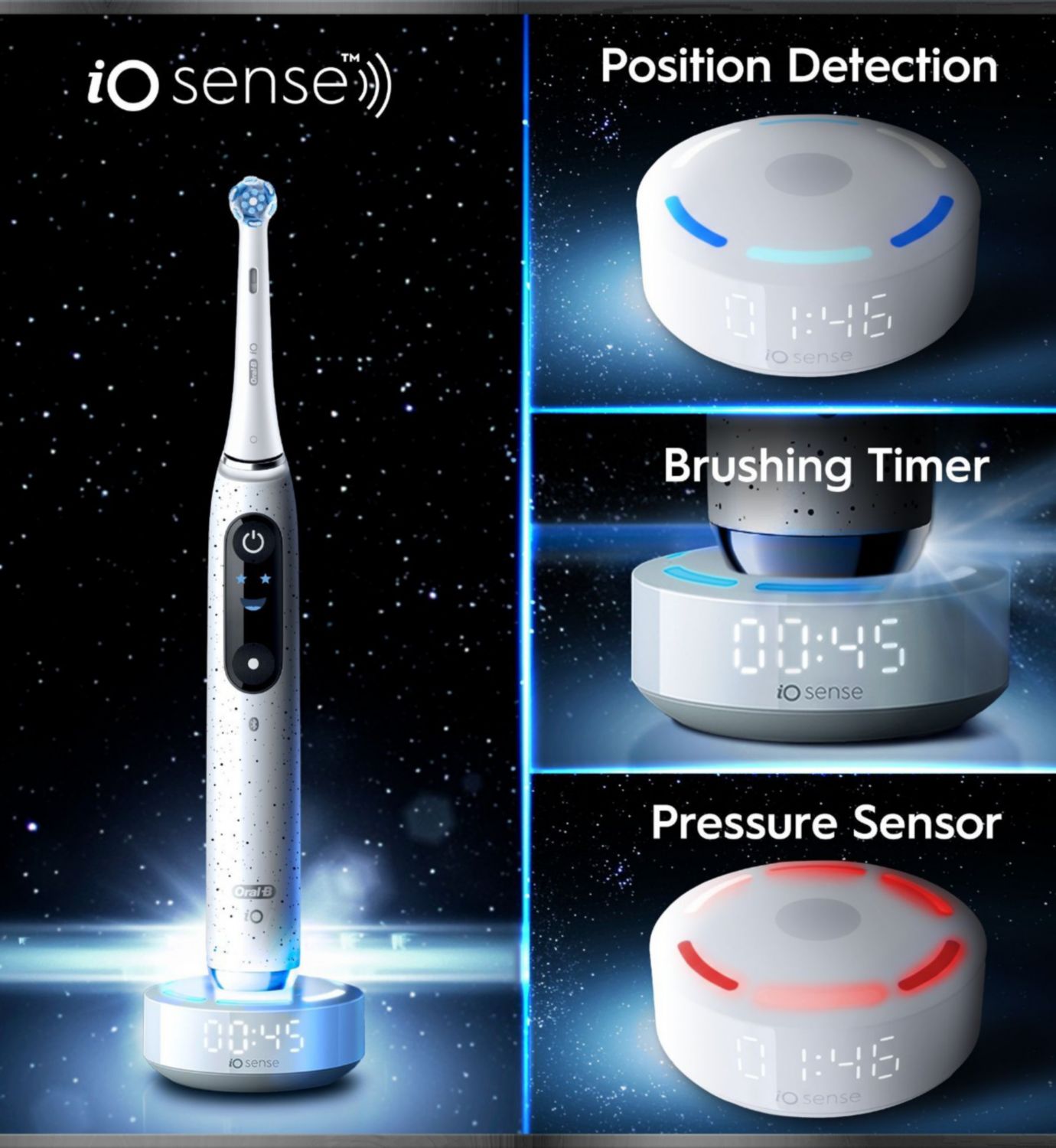 Oral-B iO10 electric toothbrush Stardust White, imported from the UK