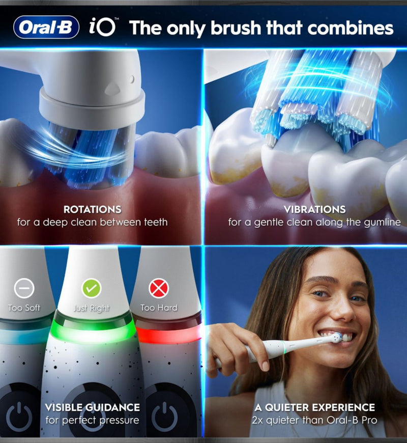 Oral-B iO10 electric toothbrush Stardust White, imported from the UK