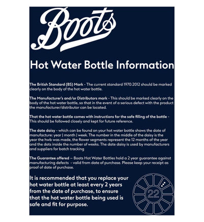 Bouillotte Boots extra douce polaire 1,6 L