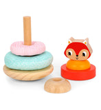 Tooky Toy wooden fox tower stacking toy - British product