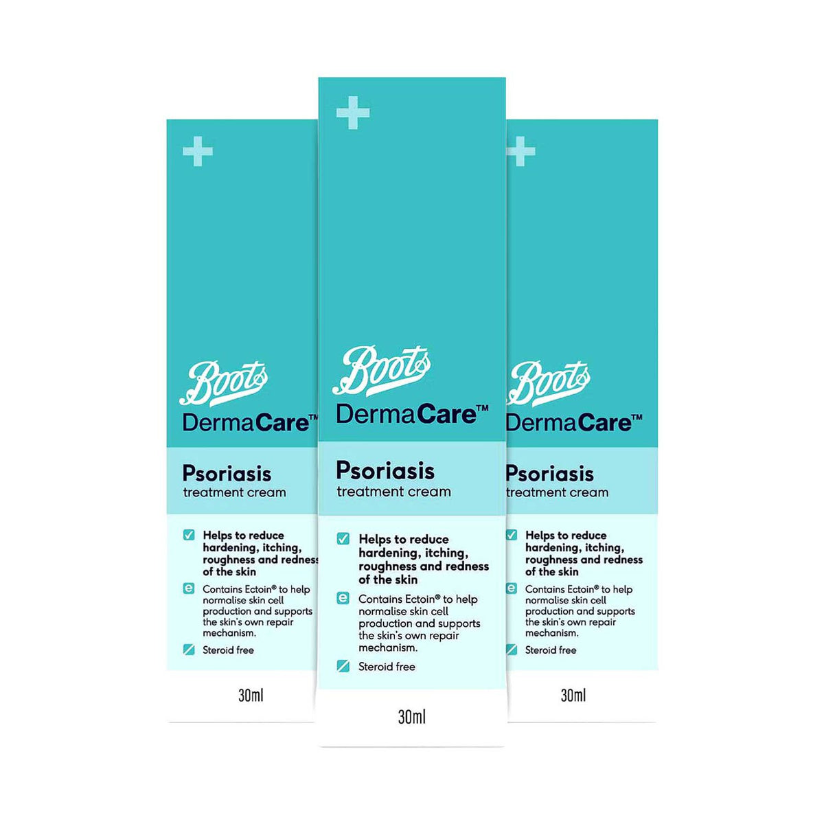 Lot de 3 crèmes de traitement du psoriasis Boots Dermacare 30ml, importé du Royaume-Uni