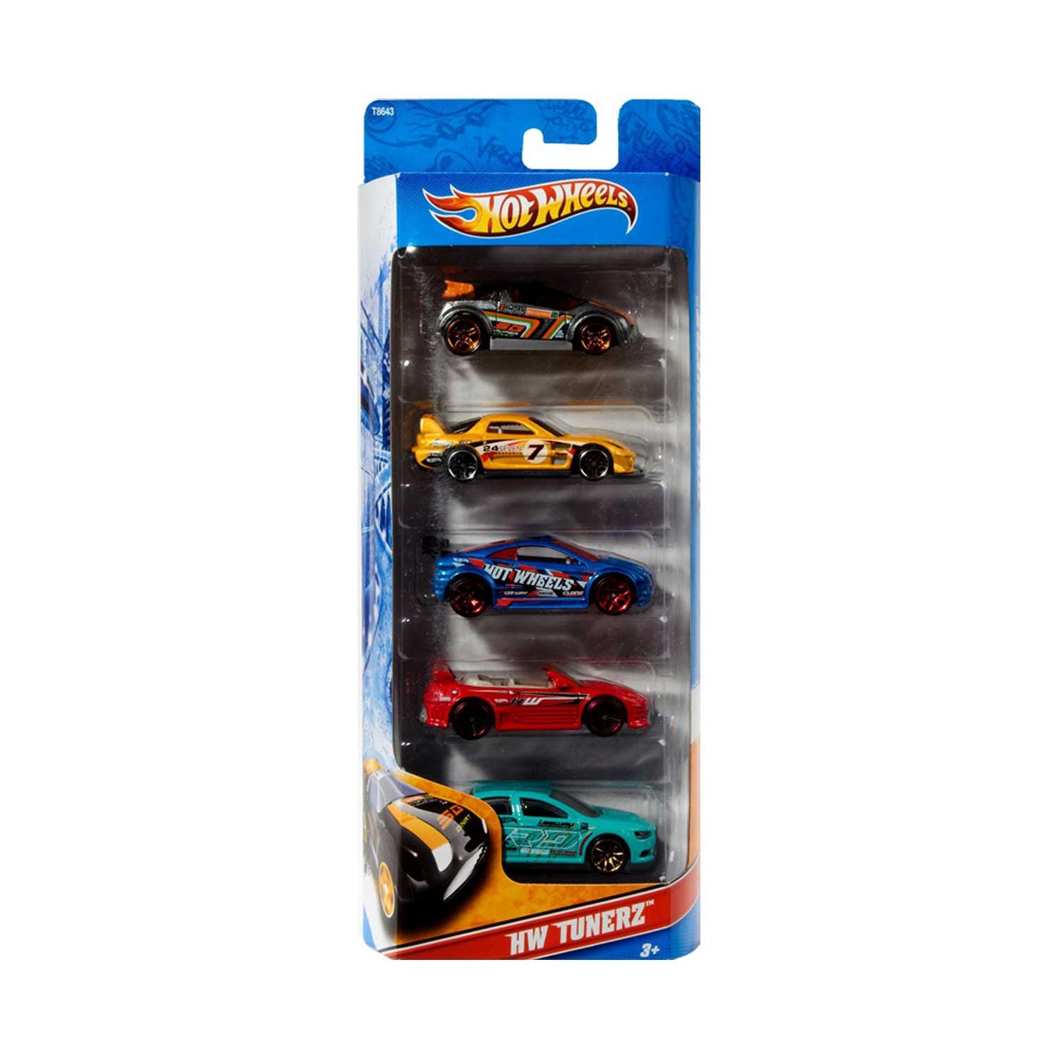 Hot Wheels 5-car die-cast vehicles gift pack (British brand)