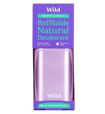 Wild Purple Case and Coconut  Vanilla Deodorant Refill - Starter Pack