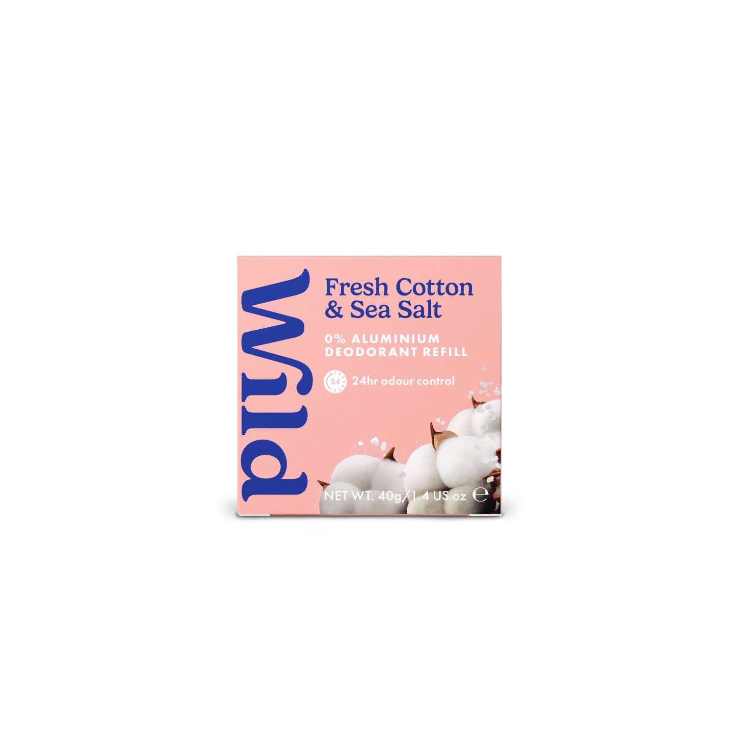 Wild deodorant refill Fresh Cotton and Sea Salt 40g (British brand)