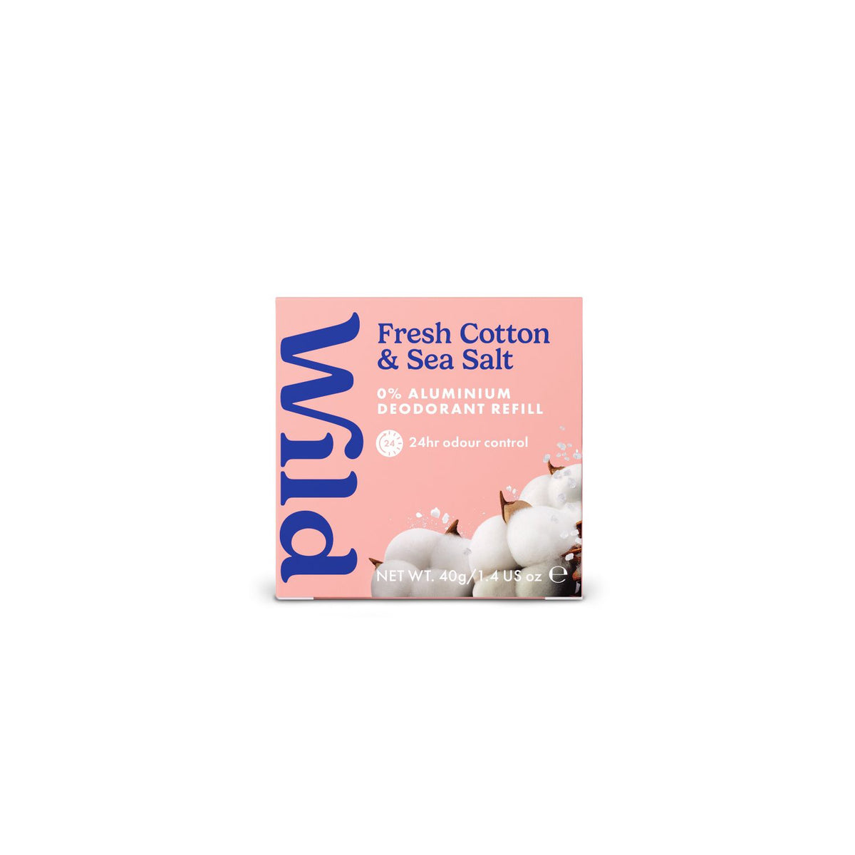 Wild deodorant refill Fresh Cotton and Sea Salt 40g (British brand)