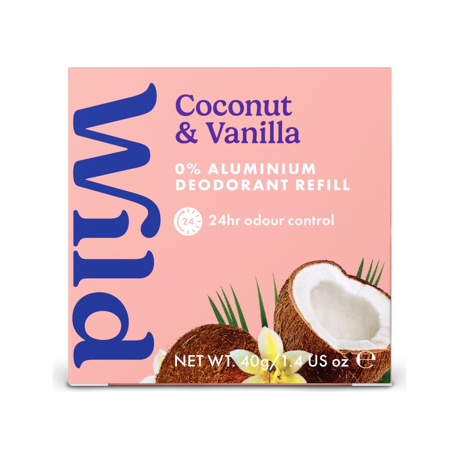 Deodorant Refill Wild Coconut Vanilla 40g (British brand)