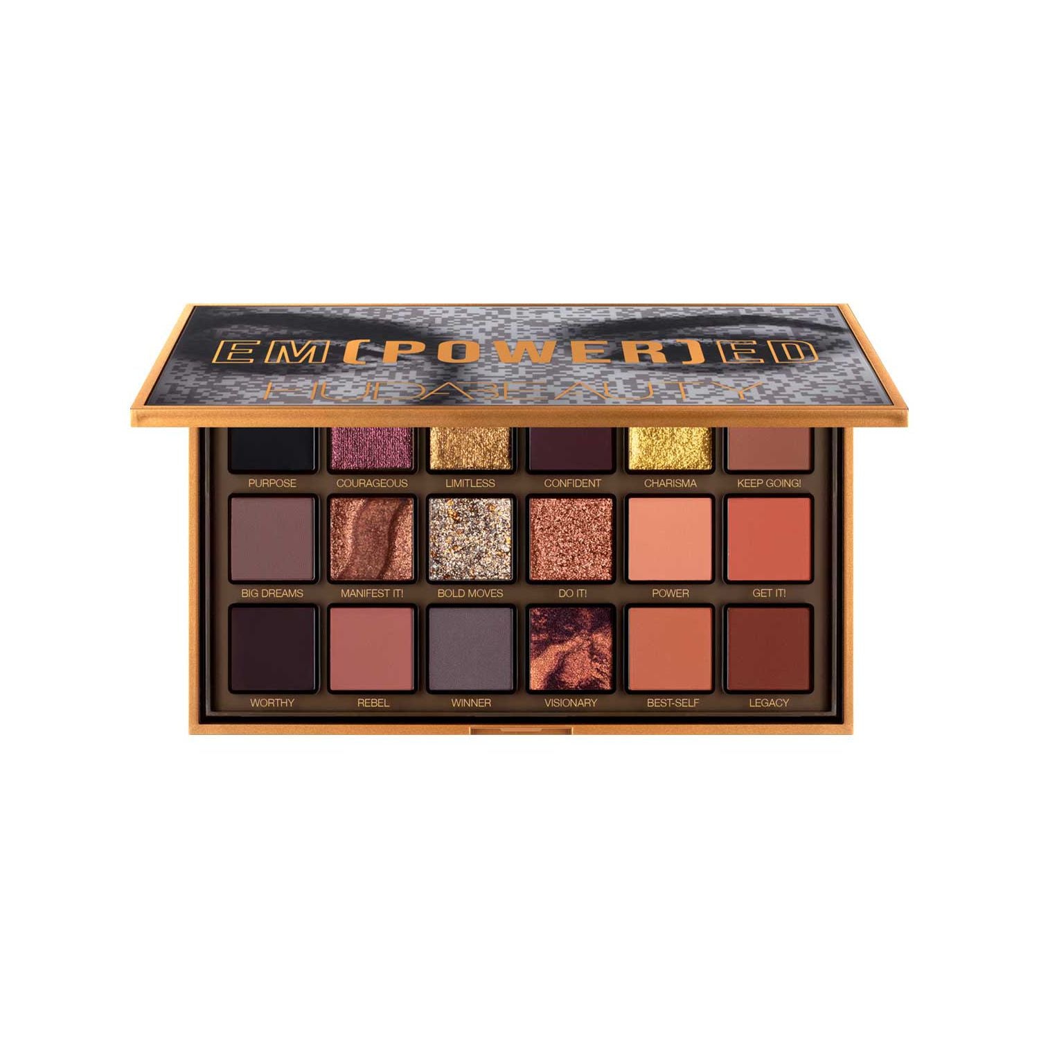 Huda Beauty Empowered Eyeshadow Palette 18 shades - British product