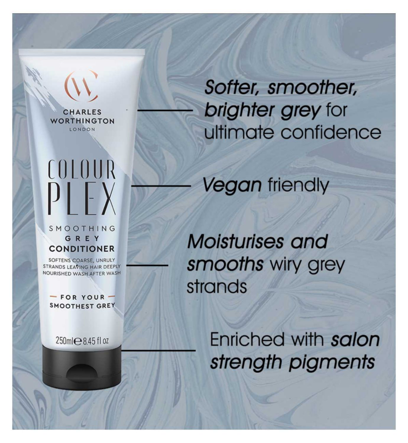 Charles Worthington Grey Conditioner 250ml - British product