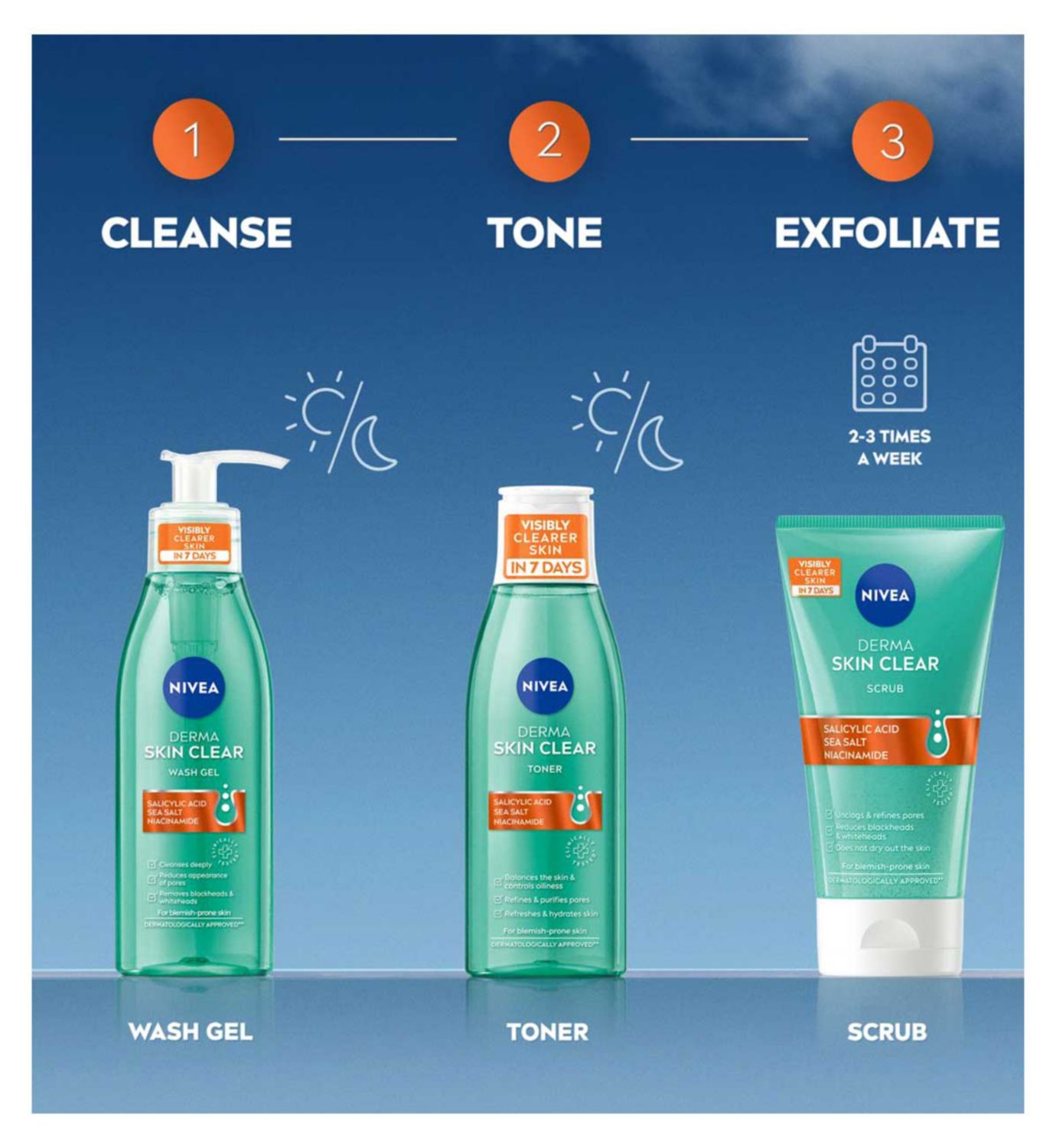 NIVEA Derma Skin Clear scrub with salicylic acid 150ml, UK version