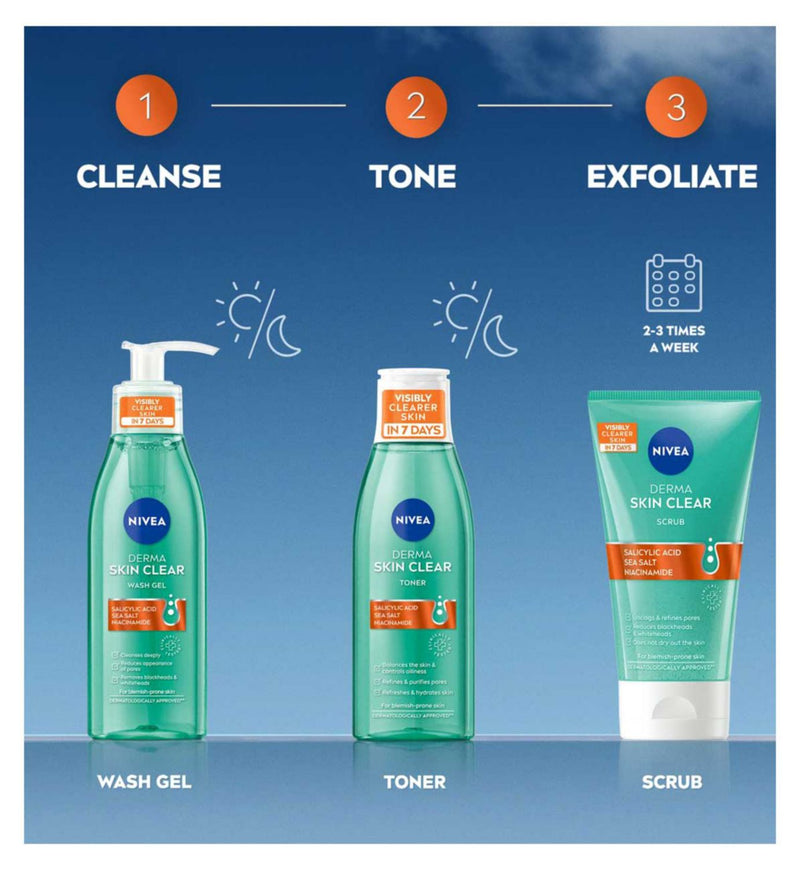 NIVEA Derma Skin Clear scrub with salicylic acid 150ml, UK version