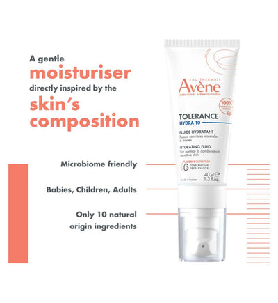 Boots Avène Tolerance Hydra-10 Hydrating Fluid for Sensitive Skin 40ml- Kjøp online hos McGrocer