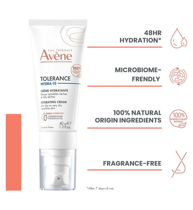 Avène Tolerance Hydra-10 Hydrating Cream for Sensitive Skin 40ml - British product