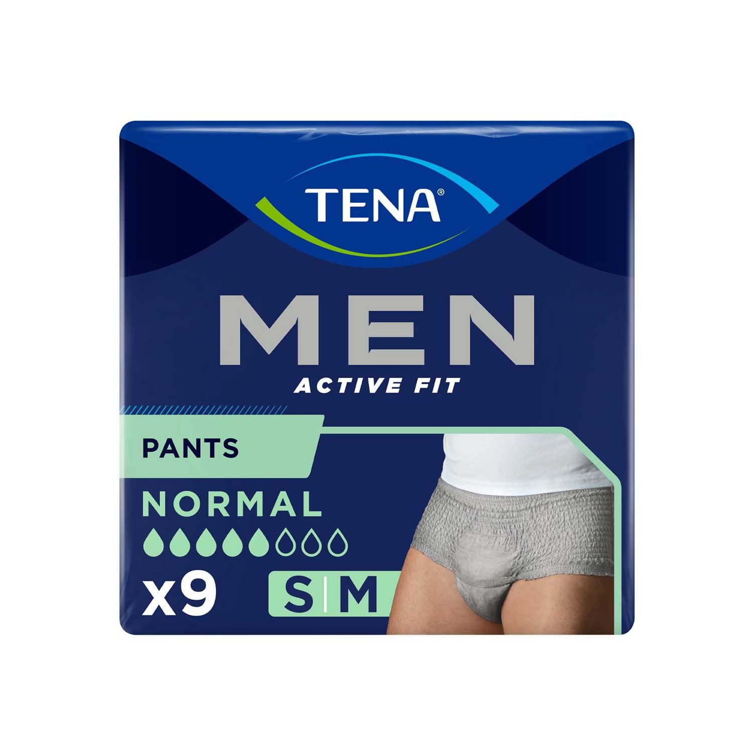 Tena Men Pants Normal small/medium pack 9s, UK version