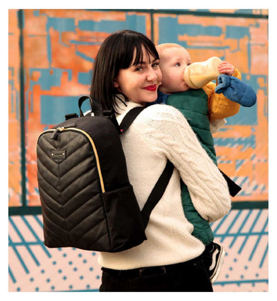 Babymel Gabby Wickeltasche aus veganem Leder - Schwarz