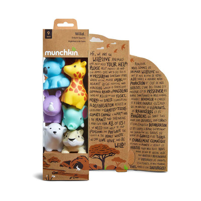 Boots Munchkin Wild Animal Baby Bath Toy Squirts 8 Pack- Buy online at McGrocer