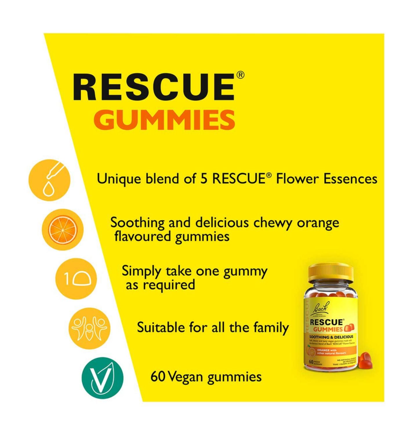 Bach rescue remedy gummies Day 60s, UK version