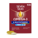 Seven Seas multivitamin omega-3 supplement men 50+ duo pack, UK version
