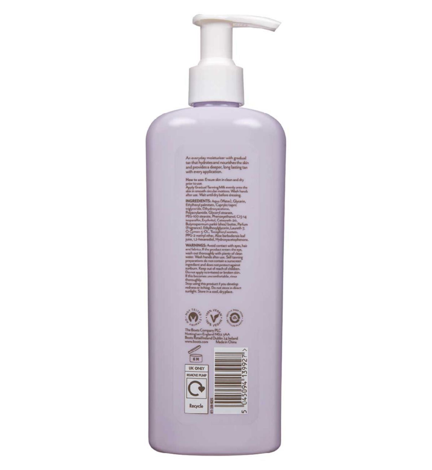 Boots Glow Gradual Tanning Milk 300ml - British product