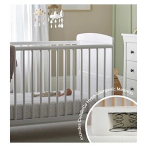 CuddleCo Cot Bed White - British product