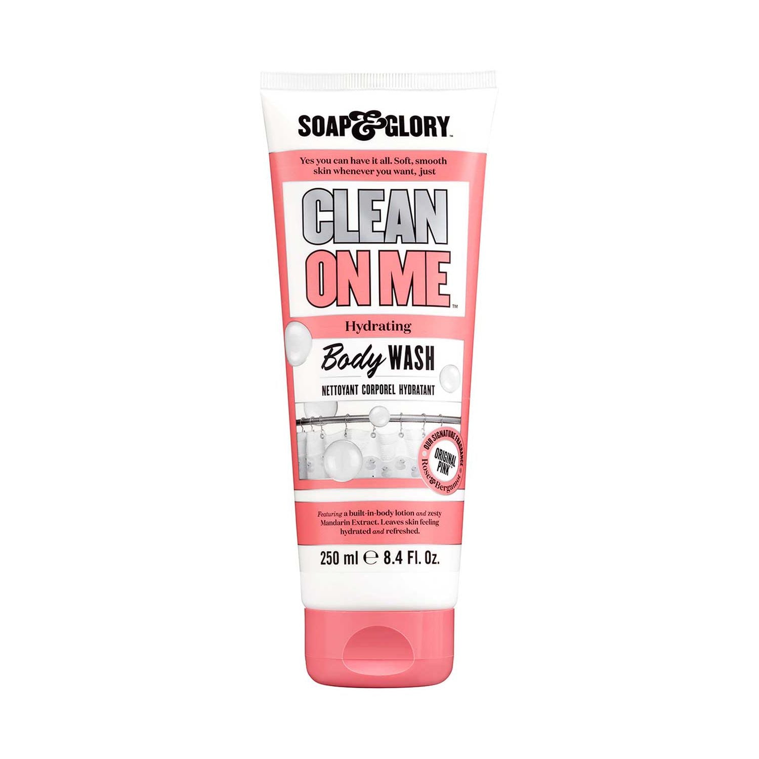 Soap & Glory CLEAN ON ME Original Pink body wash 250ml, UK version