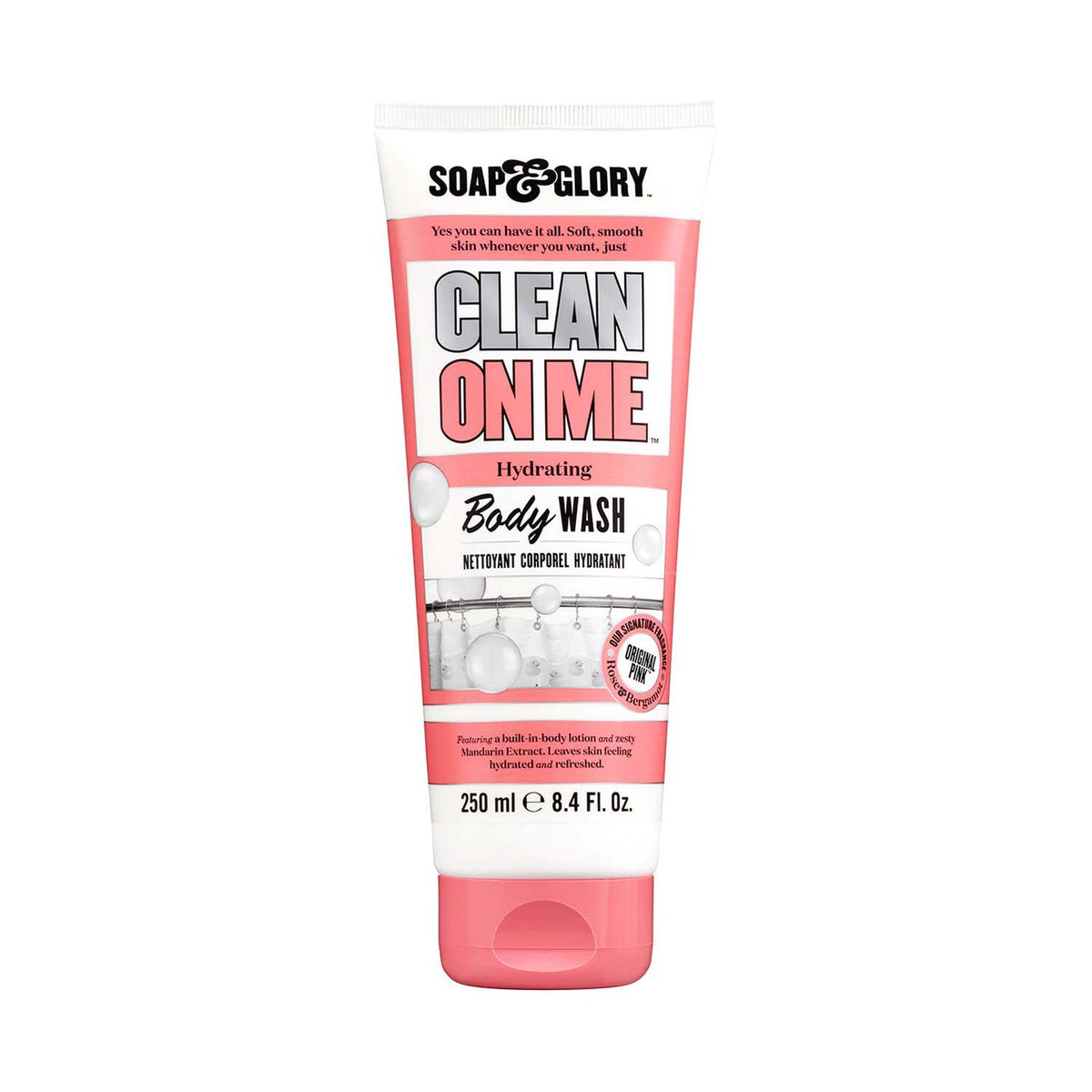 Soap & Glory CLEAN ON ME Original Pink body wash 250ml, UK version