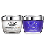 Olay Day & Dream with Collagen Peptide24 Day Moisturiser & Retinol24 Night Moisturiser Bundle GOODS Boots   