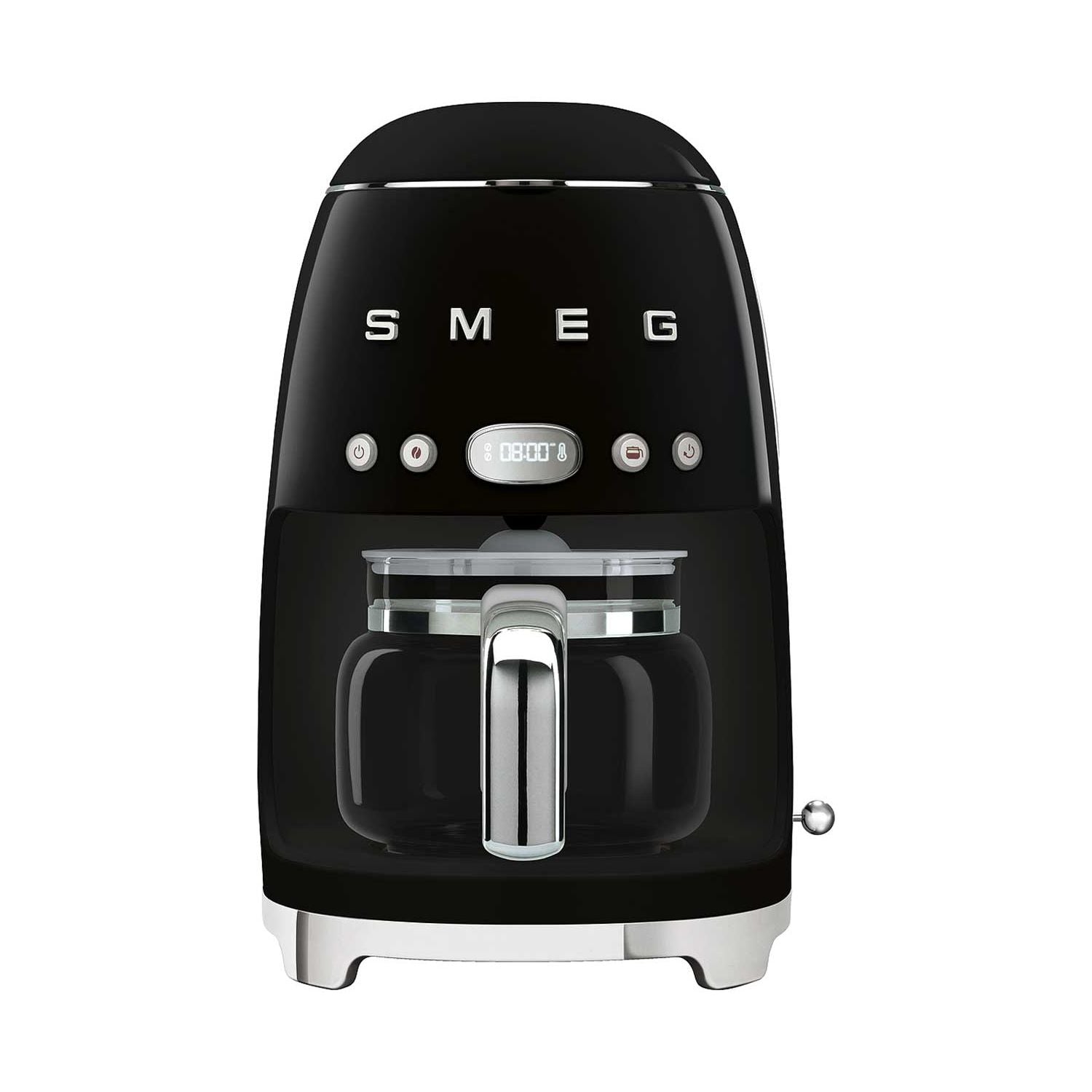 Smeg black drip coffee machine 1.4L, UK version