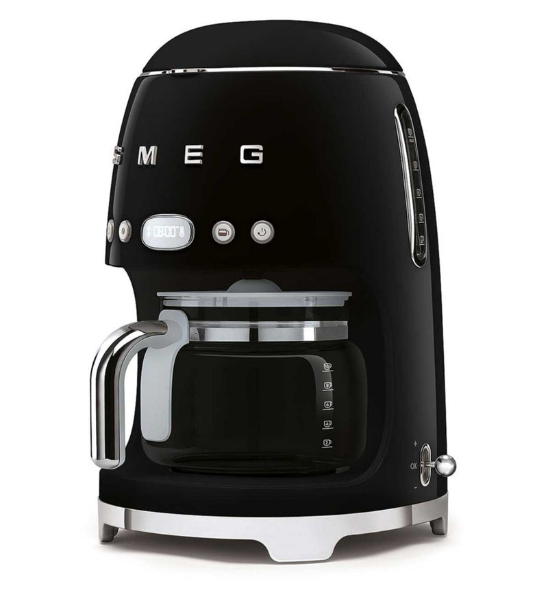 Smeg black drip coffee machine 1.4L, UK version