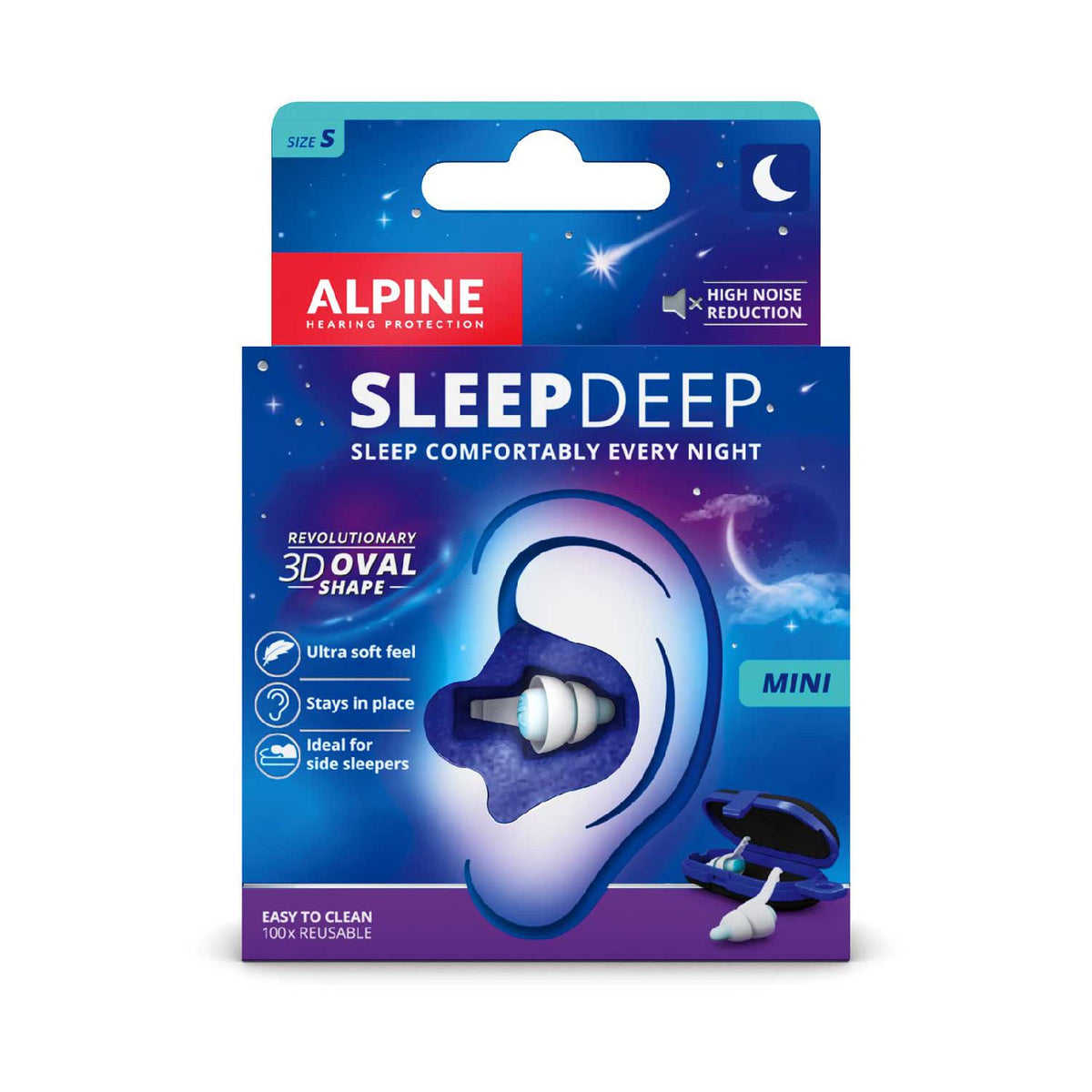 Alpine Sleepdeep mini sleeping earplugs 1 pair - British product