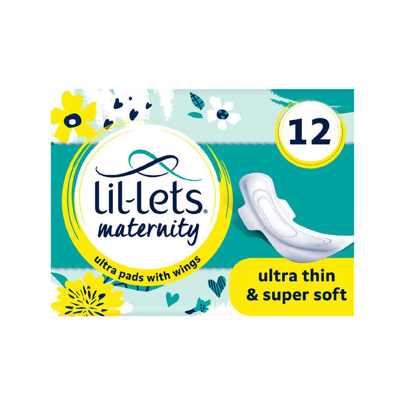 Lil-Lets Maternity Ultra Pads with Wings 12 Pack - British product