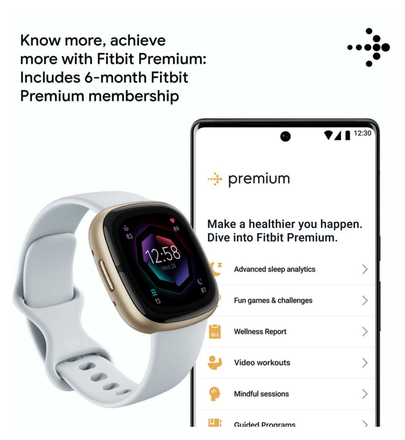 Fitbit Sense 2 Blue Mist smartwatch - British product