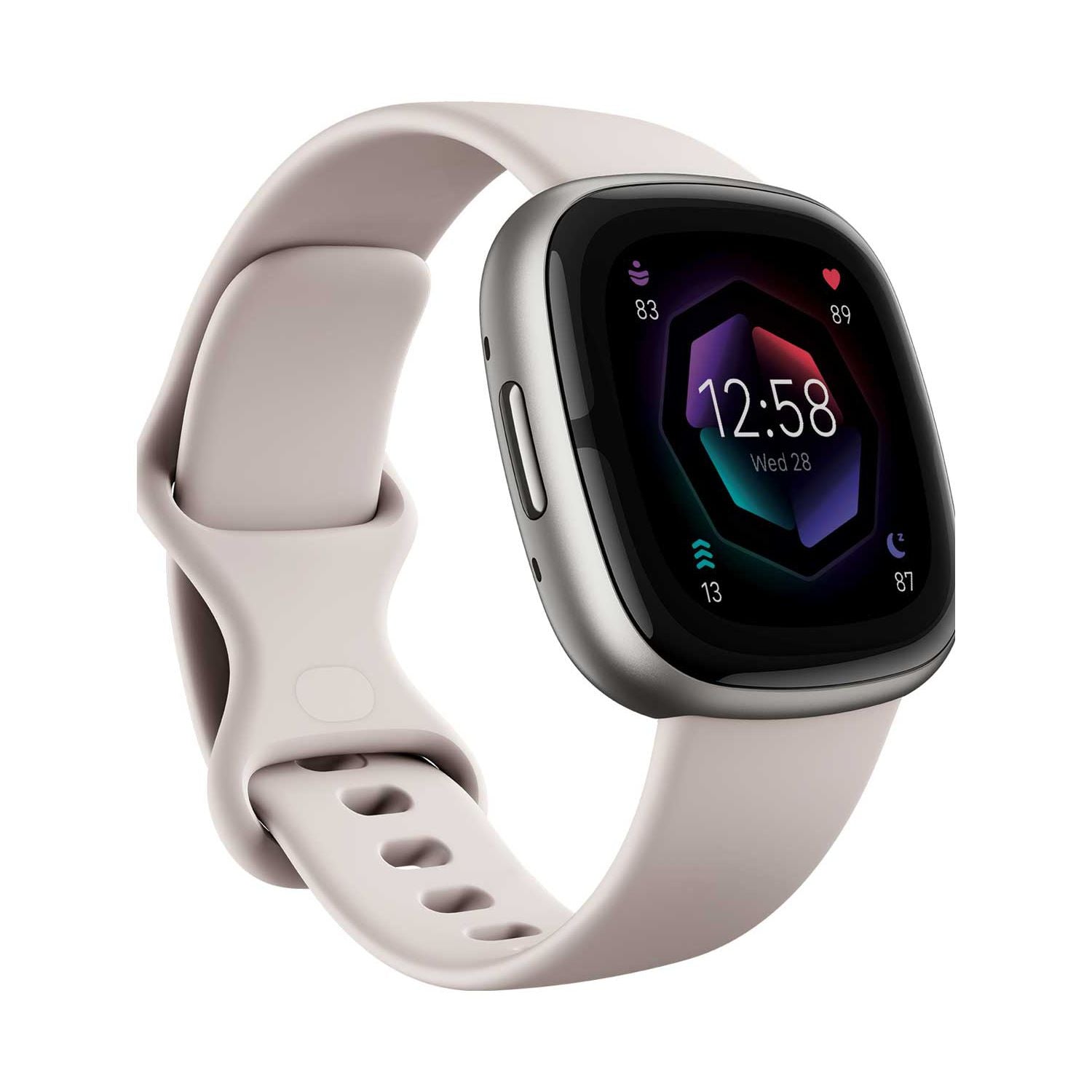 Fitbit Sense 2 Lunar White smartwatch (British brand)