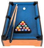 Mini table top pool set with cues and balls, imported from the UK