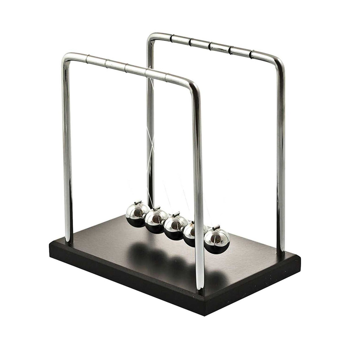 Newton's Cradle desk toy with chrome balls 17.5cm, UK version