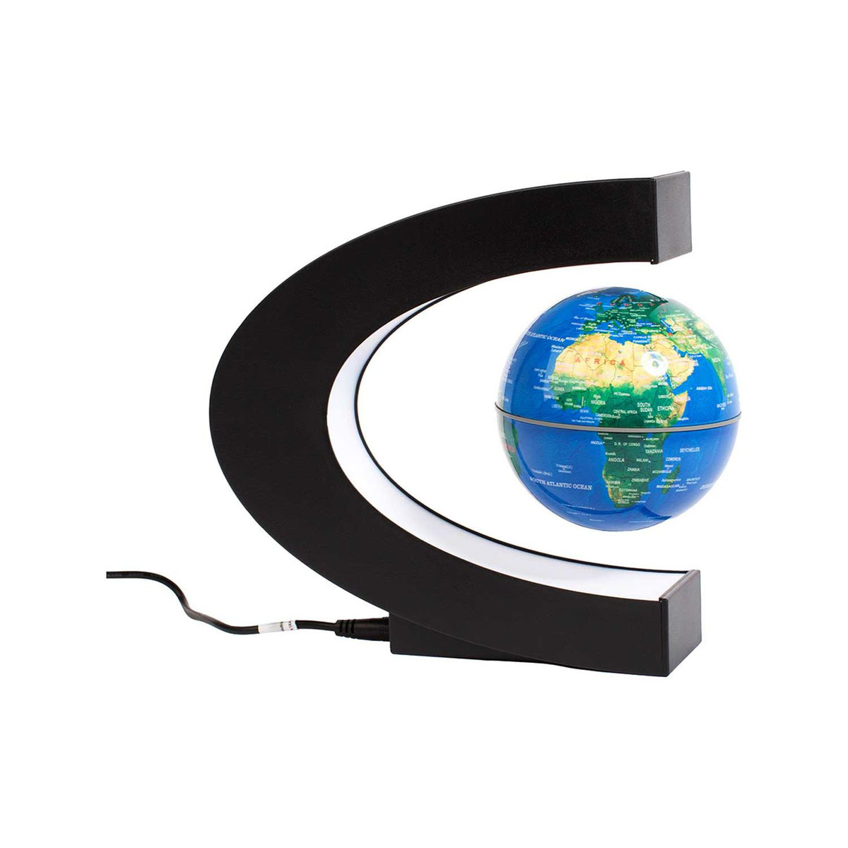 Levitating globe light with LED UK plug, imported from the UK