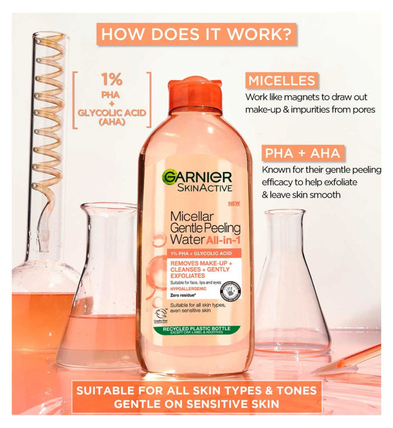 Garnier Micellar Gentle Peeling Water 400ml (British brand)