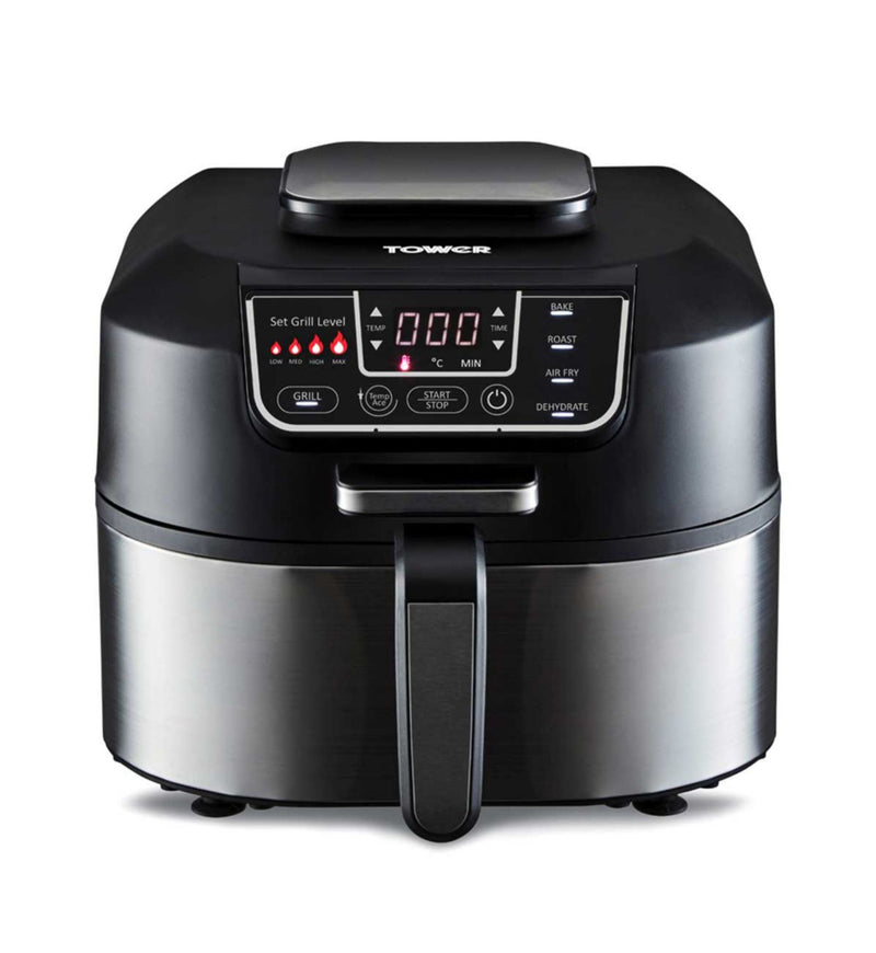 Tower smokeless grill air fryer 5.6L black (British brand)