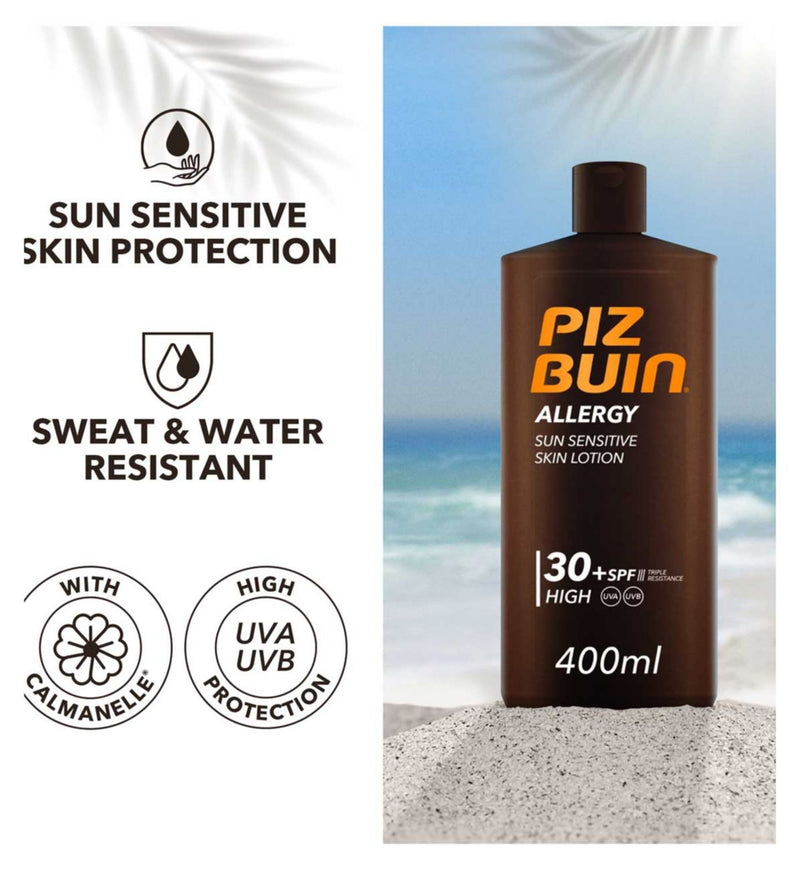 Piz Buin sun sensitive skin lotion SPF30 400ml (British brand)
